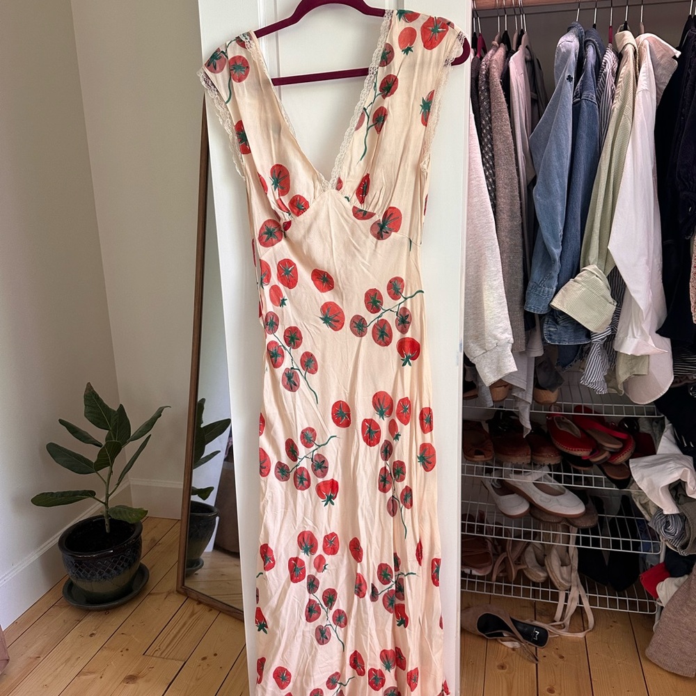 VRG GRL bias cut maxi dress in Roma AU size 8